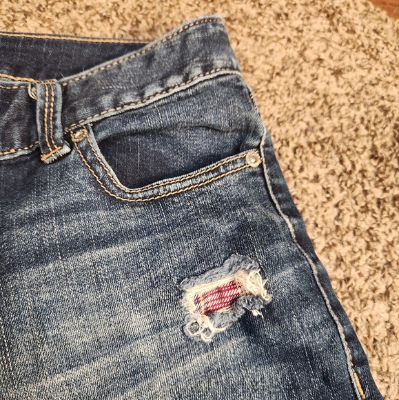 Maurices flannel patch jeans | 1/2 R - Picture 2 of 7